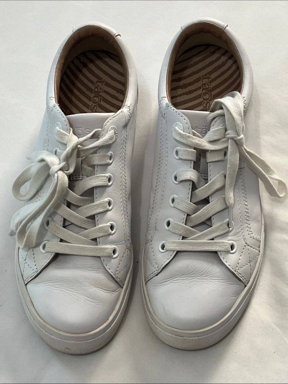 Taos Footwear White Leather Plim Soul Lux Sneakers